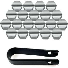 20PCS Universal 17mm Car Wheel Lug Nut Caps/Bolt Covers - Anti-Theft Protection and Auto Hub Screw Exterior Protection - Includes Remover Tool - Universal Car Decoration