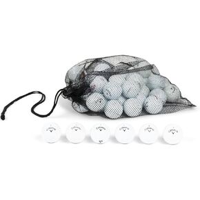 Clean Green Golf Balls Recycled & Used for Callaway Chromesoft Mix - Good Condition Graded Ball - Includes GolfBalls and Mesh Carrying Bag