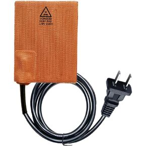 Silicone Engine Heated Pad 100X130mm, 120V Engine Heater Pad, 150W Adhesive Flexible Heating Pad for Car Oil Pan/Tank type, Built-in Thermostat, for Metal Surface only, Quick Heating