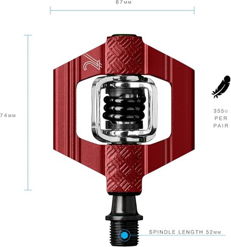 Crankbrothers Candy Clip-In MTB Bike Pedal - Gravel/XC/Trail Lightweight Bicycle Pedal, 4 Sided Entry, Customizable Float, Premium Bearings in Saudi Arabia