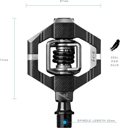 Crankbrothers Candy Clip-In MTB Bike Pedal - Gravel/XC/Trail Lightweight Bicycle Pedal, 4 Sided Entry, Customizable Float, Premium Bearings in Saudi Arabia