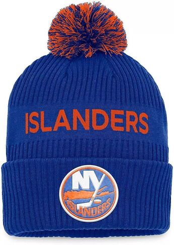 شعار فريق Outerstuff New York Islanders بمقاس الشباب مزود بقبعة محبوكة من Pom Beanie in Saudi Arabia