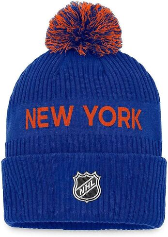 شعار فريق Outerstuff New York Islanders بمقاس الشباب مزود بقبعة محبوكة من Pom Beanie in Saudi Arabia