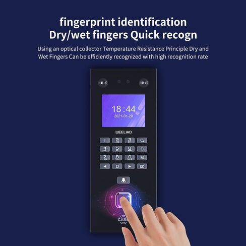 ساعة WEELIAO الديناميكية لوقت الوجه للموظفين والشركات الصغيرة مع مسح الوجه + راحة اليد + بصمة الإصبع + البطاقة + جهاز حضور كلمة المرور مع تقرير حضور الجيل التلقائي in Kuwait