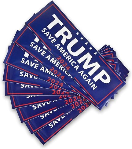 10 قطع من ملصقات دونالد ترامب 2024 Save America Again مقاس 9 بوصة × 3 بوصة للسيارة والمنزل والنوافذ والكمبيوتر المحمول in Kuwait