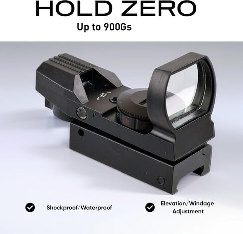 2MOA جهاز رؤية بنقطة حمراء وخضراء مع بصريات رؤية منعكسة 4 نمط شبكاني أسود in Kuwait