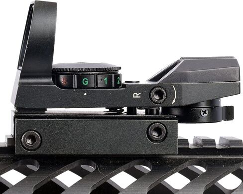 2MOA جهاز رؤية بنقطة حمراء وخضراء مع بصريات رؤية منعكسة 4 نمط شبكاني أسود in Kuwait