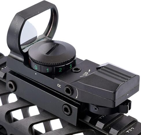 2MOA جهاز رؤية بنقطة حمراء وخضراء مع بصريات رؤية منعكسة 4 نمط شبكاني أسود in Kuwait