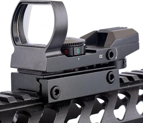 2MOA جهاز رؤية بنقطة حمراء وخضراء مع بصريات رؤية منعكسة 4 نمط شبكاني أسود in Kuwait