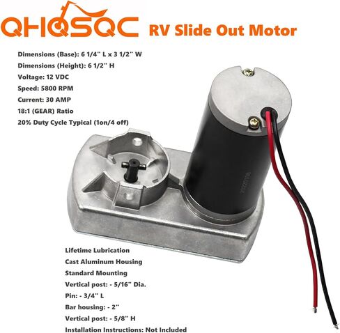 RV Slide Out Motor 18:1Ratio Replacement RP-785615 30 Amp 12 Volt 5800 RPM Camper Slideout Motor M-8910, 132682, 168956 in Kuwait