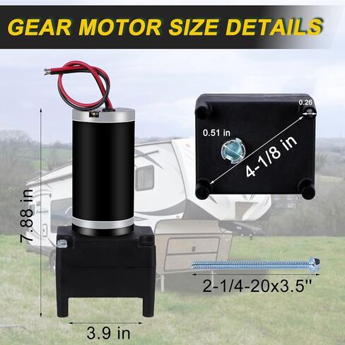 محرك ترس الهبوط للعجلة الخامسة RV LG-142178 متوافق مع محرك تروس الهبوط Lippert Venture Stromberg Carlson & Atwood، M-9000-PK Venture RV، سعة 5500 رطل، 142178 محرك ترس الهبوط in Kuwait