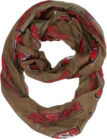 وشاح نسائي من Littlearth NFL San Francisco 49ers Sheer Infinity، لون الفريق، مقاس واحد in Kuwait