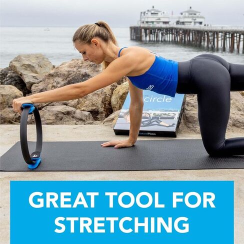 الدائرة السحرية للبيلاتس الطبيعية | حلقة بيلاتيس 14 بوصة لتمرين الفخذ الداخلي والخارجي للنساء | دائرة مع قبضة مزدوجة | حلقة اللياقة البدنية وأرضية الحوض لممارسة التمارين in Kuwait