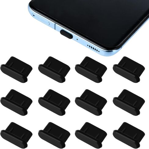 Type C Port Dust Plugs, 6Pcs USB C Silicone Dust Covers Dust Cover Caps Phone Type-C Anti Dust Charging Port Plug Dust Protectors Compatible with Laptop Smartphones(B) in Saudi Arabia