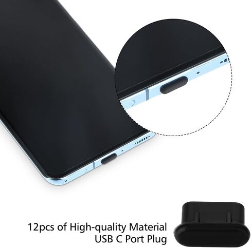 Type C Port Dust Plugs, 6Pcs USB C Silicone Dust Covers Dust Cover Caps Phone Type-C Anti Dust Charging Port Plug Dust Protectors Compatible with Laptop Smartphones(B) in Saudi Arabia