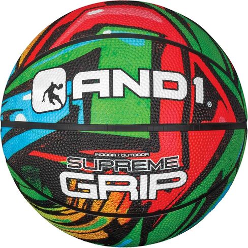 AND1 Mini Basketball 3 Pack Set for Kids (Deflated w/Pump Included): - Size 3 7-Inch Premium Youth Size Basketballs, Easy to Grip, Made for Indoors and Outdoors in Saudi Arabia