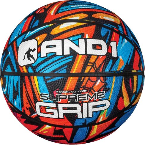 AND1 Mini Basketball 3 Pack Set for Kids (Deflated w/Pump Included): - Size 3 7-Inch Premium Youth Size Basketballs, Easy to Grip, Made for Indoors and Outdoors in Saudi Arabia