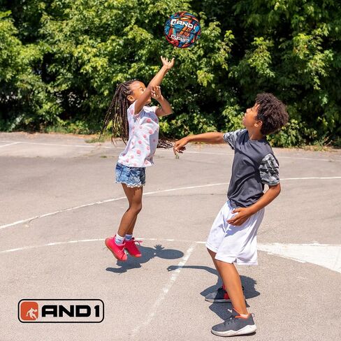 AND1 Mini Basketball 3 Pack Set for Kids (Deflated w/Pump Included): - Size 3 7-Inch Premium Youth Size Basketballs, Easy to Grip, Made for Indoors and Outdoors in Saudi Arabia