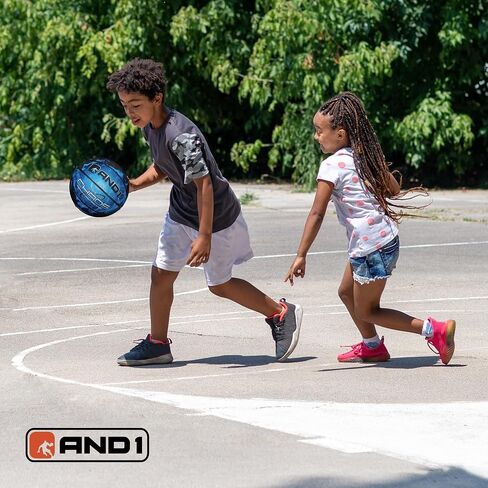 AND1 Mini Basketball 3 Pack Set for Kids (Deflated w/Pump Included): - Size 3 7-Inch Premium Youth Size Basketballs, Easy to Grip, Made for Indoors and Outdoors in Saudi Arabia