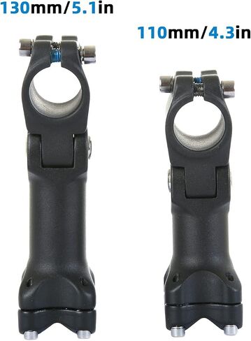 BIKE WORK Bike Stem 110mm 130mm 0-50 Degree Adjustable Mountain Bike Stem Short Handlebar Stem Riser for Bicycle, Road Bike, MTB, BMX, Cycling in Saudi Arabia