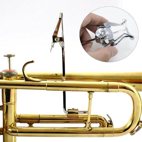 مشبك موسيقي على شكل بوق من CashBeat Trumpet Horn، مشبك موسيقي من صفيحة معدنية متينة، مثالي لأداء الفرقة الموسيقية وملحقات الآلات الموسيقية in Saudi Arabia