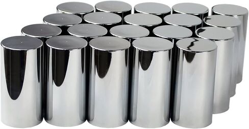 33mm الكروم ABS البلاستيك المسمار أسطواني على العروة الجوز يغطي قبعات لشبه شاحنة (20) in Kuwait