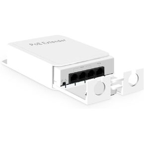 MokerLink Outdoor 5 Port Gigabit PoE Extender, IEEE 802.3 af/at/bt PoE Repeater 90W, 10/100/1000Mbps, 1 PoE in 4 PoE Out, Wall Mount Waterproof POE Passthrough Switch