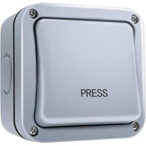 TOPENS TC148 Waterproof Wall Push Button Surface Mounted Wired Release Switch for Automatic Gate Opener, Door Access Control System and Doorbell System, Momentary Contact Switch for Outdoor Use