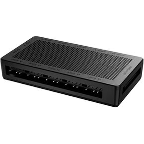 SC 1to12 ARGB Fan Hub, 12-Port 5V 3pin ARGB Fan HUB, Magnetic backplane Design, Suitable for 5V 3-Pin Aura Sync, Gigabyte RGB Fusion, msi Mystic Light sync, SATA Powered