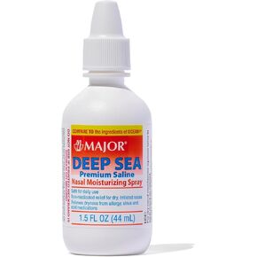 Major Pharmaceuticals Deep Sea Generic for Ocean Nasal Moisturizing Spray For Sinus Pressure 1.5 Fl Oz (Pack of 3)