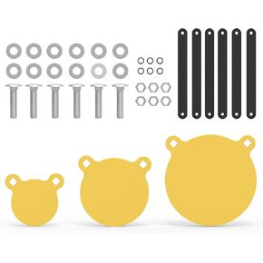 KNINE OUTDOORS 4",6",8" 1/2 inch Gong AR500 Targets for Shooting Range, Metal Targets Combo, Metal Targets for Shooting, Gun Range Targets, Yellow