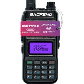 Mirkit TP8Pro Baofeng Two Way Radio Long Range Max Power 8W - Walkie Talkie with USB Type-C Charging Baofeng Kit: 2 Way Radio with Baofeng Battery 1800mAh VHF 144-148/UHF 420-450 Ham Radio