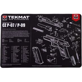 TekMat Gun Cleaning Mat for use with CZ P07, Black (TEK-17-CZP07)