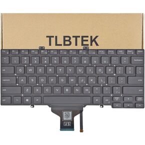 TLBTEK Backlight Keyboard Replacement Compatible with Dell Latitude 5400 5410 5411 5401 P98G 7400 E7400 7410 3400 Series Laptop 00K1C8 V141025AR1 RN86F 0RN86F