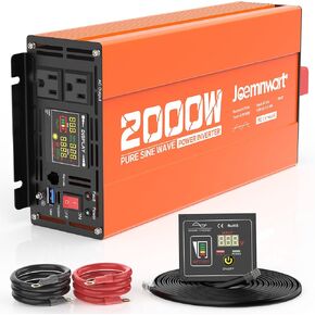 1000W/2000W(Peak) Power Inverter DC 12V to 110V AC with LCD Display, Remote Control, 2 AC Outlets, Fast Charging USB Charger, Car Pure Sine Wave Inverter for Car Home Laptop Truck in Saudi Arabia