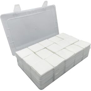 2 X 2 Inch Square Gun Cleaning Patches Pad & 6 Inch Long Bamboo Cleaning Swabs for Handgun Rifle Pistol Maintenance Kit, with Compartment Organizer Storage Box …