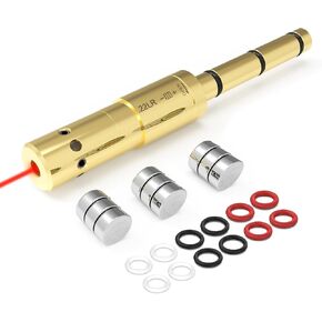 Laser Bore Sight,End Barrel Laser BoreSighter Accurate and Easy Fit Revolvers Pistols and Air Guns