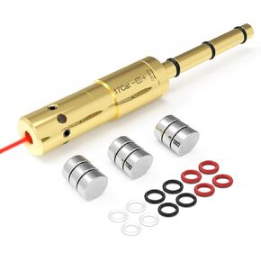 Laser Bore Sight,End Barrel Laser BoreSighter Accurate and Easy Fit Revolvers Pistols and Air Guns