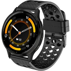 Compatible for Garmin Venu 3 Band, Lamshaw Quick Release 22mm Silicone Replacement Wristbands Sport Strap with Metal Buckle Garmin Venu 3/Venu 2/Forerunner 255/Forerunner 255 Music/Forerunner 265/Forerunner 745/vivoactive 4/First Avenger/Darth Vader