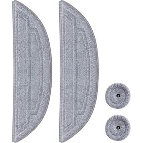 6Pcs Microfiber Mop Cloth Pad for Roborock Q Revo/Qrevo MaxV/Qrevo S/Qrevo Pro Robot Vacuum, Washable Mopping Cloth Accessories