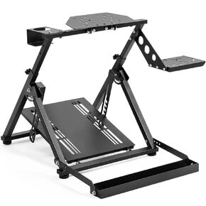 Marada X Frame عجلة القيادة حامل سباق Sim Cockpit مع فتحة مقعد مناسبة لـ Logitech/Thrustmaster/Fanatec G25 G27 G29 G920 T300 T248، بدون دواسة ومحول