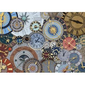 HUADADA Jigsaw Puzzles for Adults 1000 Pieces, Clocks Interlock Perfectly Letter on Back No Dust, Home Decor Birthday Party Gift Toy for Men Women Olders Seniors (27.5"x19.6"), 1:1 Poster