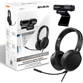AVerMedia BO317 Video Conferencing Kit 1080p Webcam USB Headphone, Video Conferencing, Gaming Accessories for PC and Laptop