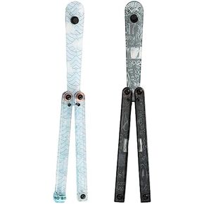 2 PCS Plastic Butterfly Trainer Blue & Black Plastic Butterfly Integral Channel Handle Wear Resistance Colourfast Strong and Lightweight Build Smooth Use Ideal