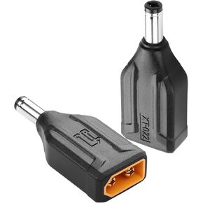 SinLoon 2 حزمة XT60 إلى DC5521 محول XT60 إلى DC 5.5 مم × 2.1 مم لاسلكي لمكواة لحام TS100، طاقة شاشة FPV، طائرة بدون طيار (XT60 ذكر إلى DC ذكر)