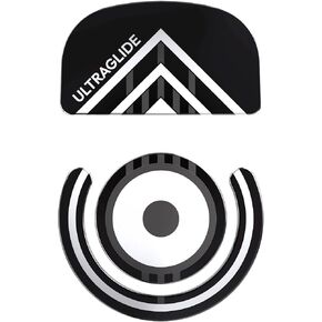 Ultraglide Glass Skates Feet for G Pro X Logitech Superlight GPX, Ultra-Smooth and Durable, 3M Adhesive, fit for Gaming Mouse Black and White