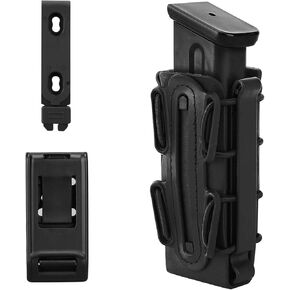 Huntvp Mag Pouch 9 mm Pistol Magazine Pouch Soft Shell Adjustable Universal Mag Carrier with MOLLE & Belt Clips