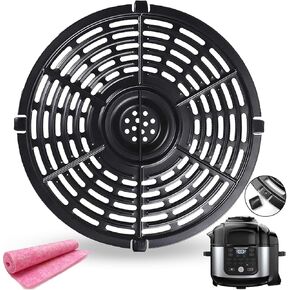 Air Fryer Crisper Plate for Ninja 6.5QT OS301/FD302/FD305/OP302/OS300 Foodi Pressure Cooker Air Fryers, Premium Air Fryer Grill Plate Pan Rack Insert Grate Shelf Grid for 6.5QT Ninja Air Fryer