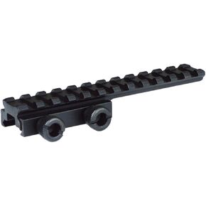 BridgeMount Rail التكتيكي Picatinny Cantilever .5 "Riser، 5" Long، 12 فتحة، كاملة مع صامولة فولاذية ومسمار إبهام، BM1205EXBT، أسود