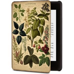 Case for Kindle Paperwhite 11th Generation 6.8", Durable PU Leather Cover with Auto Wake/Sleep Cover for Kindle Paperwhite 11th Generation and Signature Edition 2021 Released, Plant Specimen